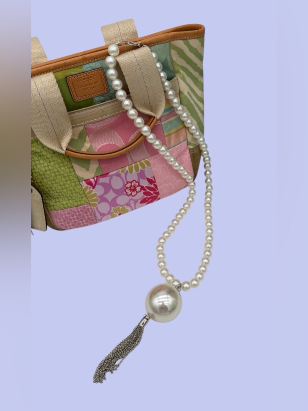 Classic White Faux Pearl Tassel Necklace - Picture 4 of 7